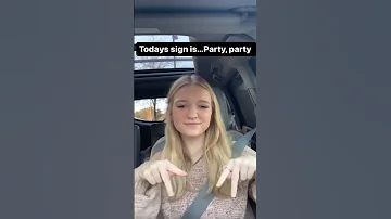 Party In ASL Americansignlanguage Asl Educational Shortsvideo Kidstv Learninglanguages 