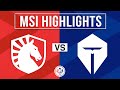 Tl vs tes highlights all games  msi 2024 upper bracket r1  team liquid vs top esports