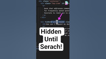 Did You Know HTML Can Hide Content... Until You Search For It?