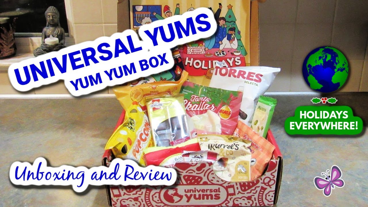 Holidays Everywhere UNIVERSAL YUMS Subscription Box Unboxing Taste holidays-everywhere-universal-yums-subscription-box-unboxing-taste