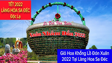 🌼 Làng Hoa Sa Đéc 2022 Đón Tết Độc Lạ Giỏ Hoa Khổng Lồ ở Công Viên Xuân 2022 | Khương Nhựt Minh