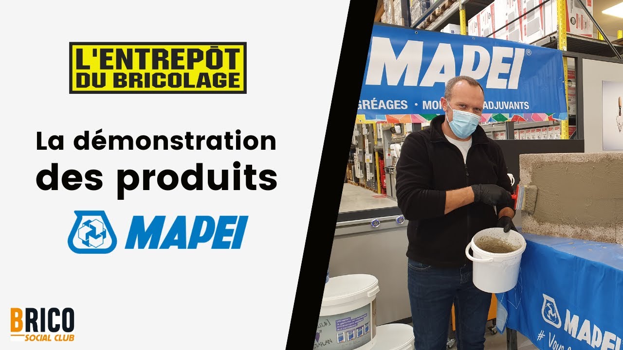 BRICODEMO La démonstration MAPEI : le mortier d’imperméabilisation.