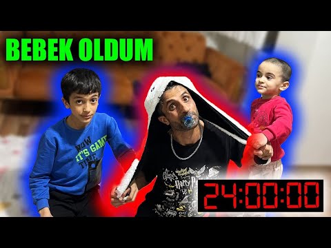 BİR GÜNLÜĞÜNE BEBEK OLDUM ! 24 SAAT BOYUNCA BEBEK OLMAK