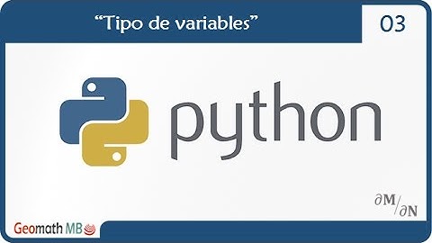 Python. Variables y tipo de datos