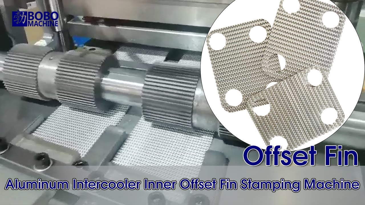 Aluminum Inter Cooler Inner Offset Fin Stamping Machine For Radiator Manufacture