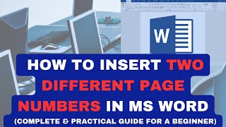 HOW TO INSERT TWO DIFFERENT PAGE NUMBERS IN MICROSOFT WORD