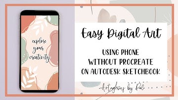 Easy Digital Art for Beginners | Digital Art Tutorial in mobile | Abstract Art | Autodesk Sketchbook