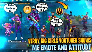 Very Big Girl Youtuber Showes Me Lol Emote & Attitude ?❤️- Garena Freefire