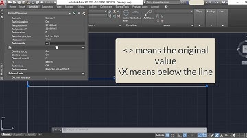 Adding text to dimension lines in AutoCAD