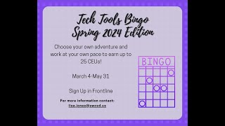 PD Bingo Spring 24 Kick Off