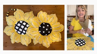 How to make the CUTEST sunflower front door stuffies | Magnolia Design Co