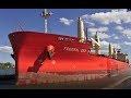 Cargo Ship Time-Lapse FEDERAL DEE Lowered at Lock 7, Welland Canal 2019