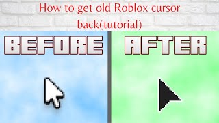 Tutorial on how to get old Roblox cursor back(Windows 11)