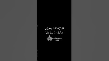 ماهر المعيقلي - سورة المائدة ( برواية حفص عن عاصم ) الأية 116