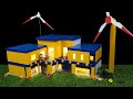 Making a modern building model - DIY amazing special houses lit by wind energy