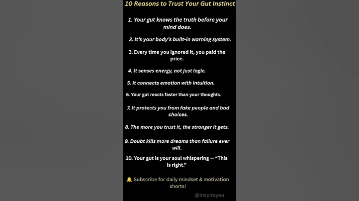 Your Gut Knows the Truth Before Your Mind Does! #shorts #motivation #viral
