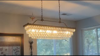 ✨ Wellmet 40" Crystal Chandelier Review | Stunning Dining Room Lighting Over 8ft Table