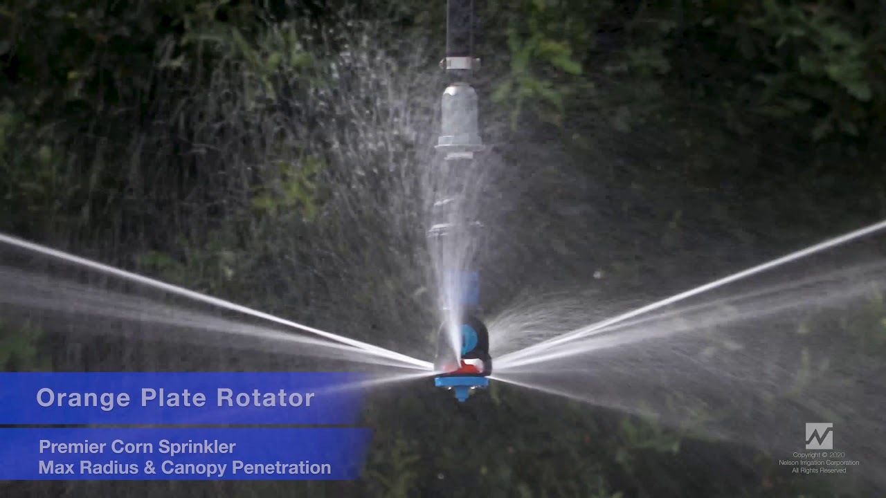 Nelson Orange Rotator Plate Center Pivot Sprinkler - YouTube