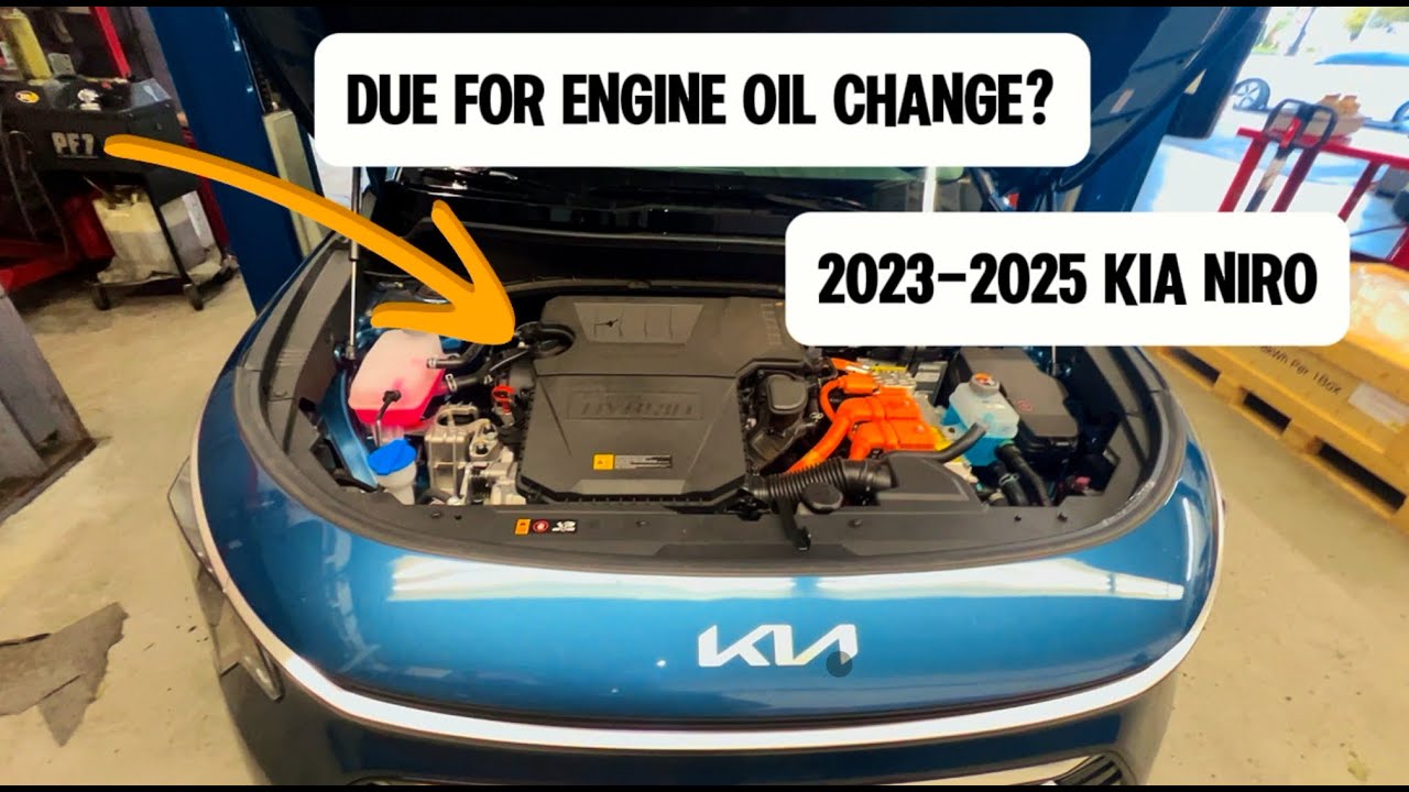 How To Change Engine Oil on your Vehicle 2023-2025 KIA NIRO step by step process 