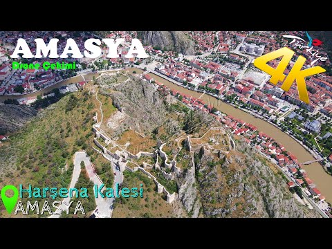 Amasya ve Kalesi / Havadan 4K Drone Çekimi - 23.6.22 / Kanun fon müziği