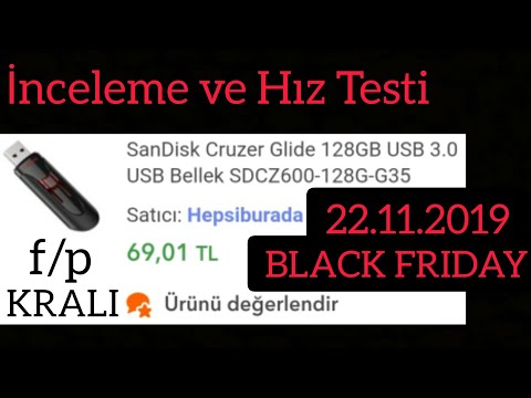 Sandisk Cruzer Glide 128gb 3.0 usb bellek İnceleme ve Hız Testi