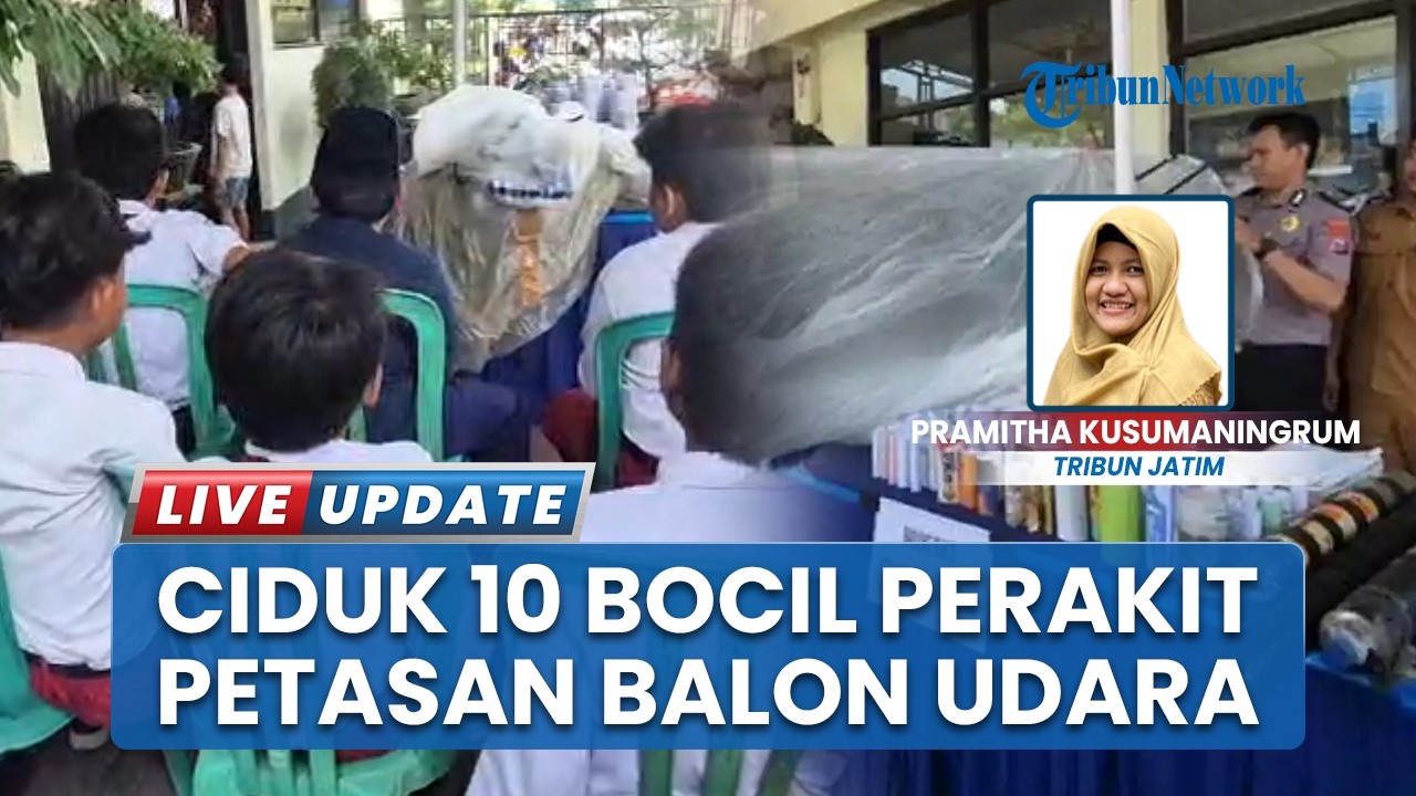 10 Bocil Ponorogo Diciduk Polisi seusai Merakit Petasan-Balon Udara, Patungan Buat Beli Bahan