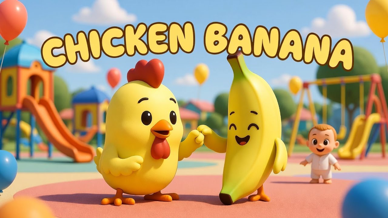 CHICKEN BANANA 🐔🍌 | CHICKEN BANANA Song For Kids | Funny Kids Video ...