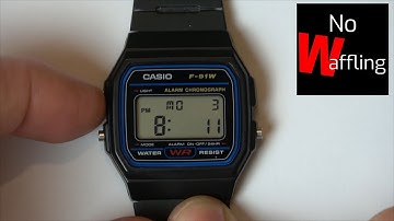Casio F91W - How to set the time and date on the watch