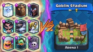 ALL LEGENDARY Deck TROLLING Arena 1! - Clash Royale - *FUNNY MOMENTS* (Drop Trolling #83)