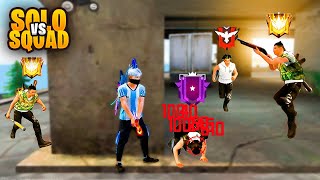 FUI SOZINHO CONTRA SQUAD DE DESAFIANTE SOLO VS SQUAD!! FREE FIRE