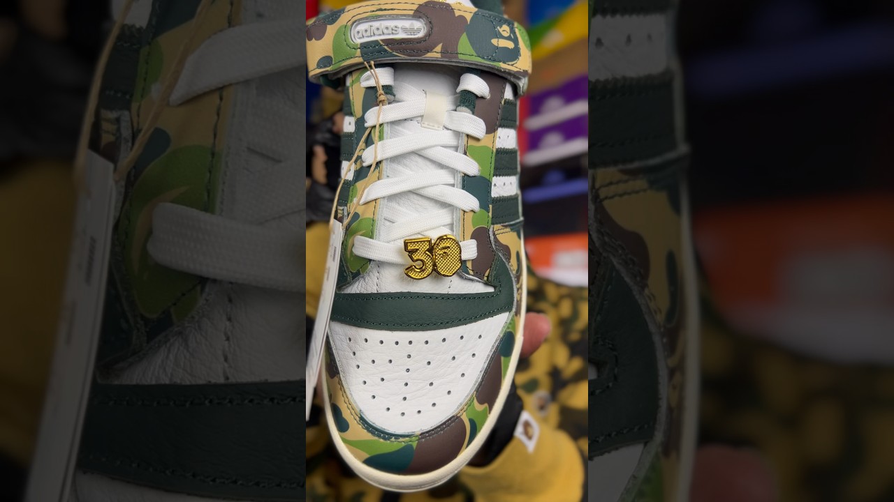 ADIDAS BAPE FORUM 30TH ANNIVERSARY GREEN CAMO 84 ASMR 