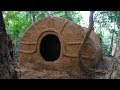 Primitive Tool : Build primitive mud house ( Using grass with mud )