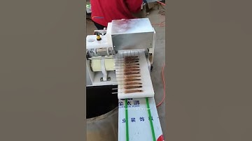 Automatic bbq grill machine skewering prawns Automatic grill skewers making Machine