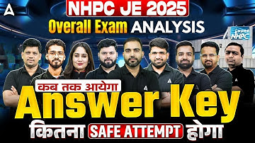NHPC JE 2025 Exam Analysis 🔥 Answer Key Date & Safe Attempt #NHPCJE2025 #ExamAnalysis