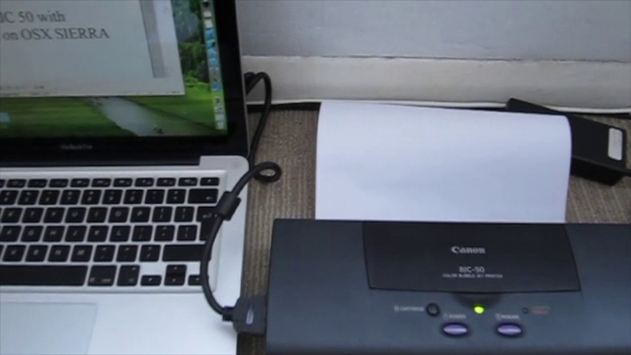 Canon Bjc 50 Printing On Macbook Running Osx Sierra Youtube