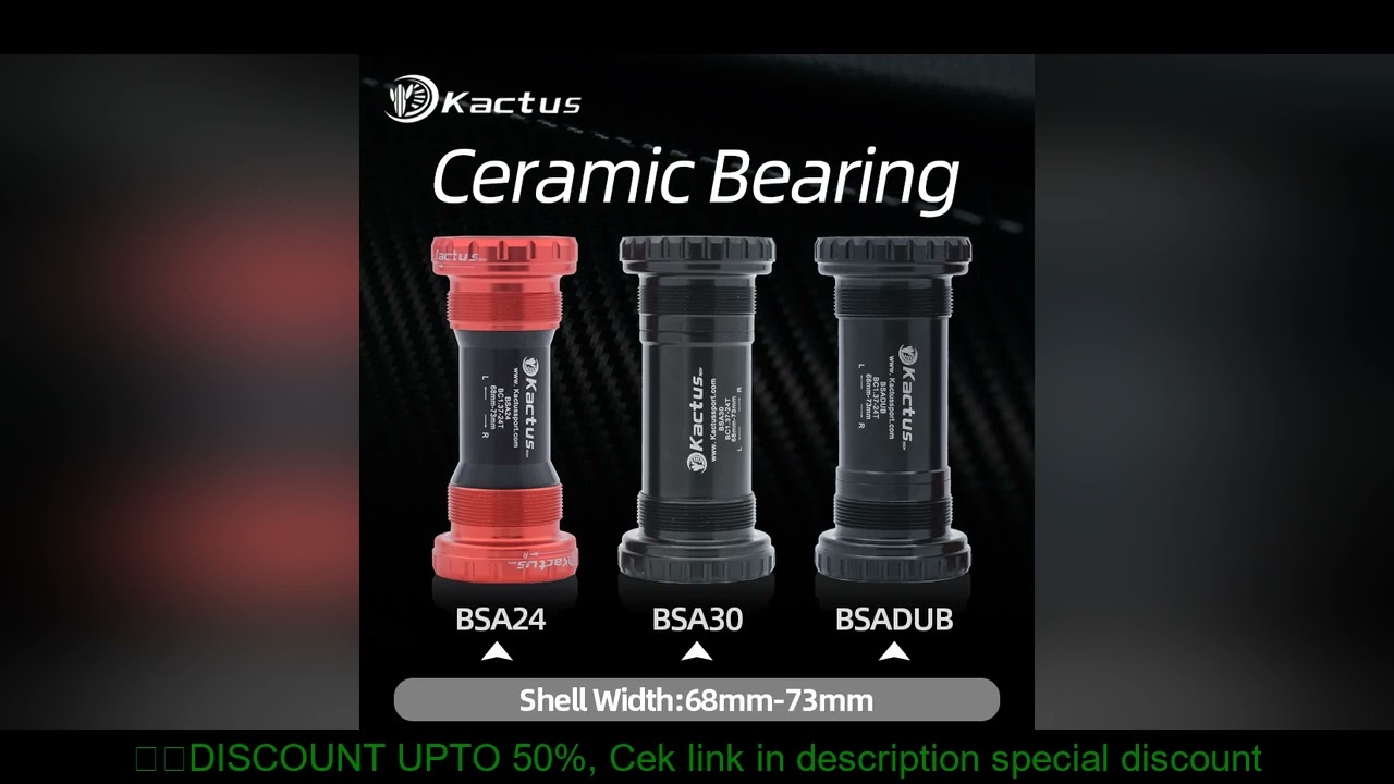 KACTUS Bicycle Bottom Bracket BSA Thread Kit Road MTB Bike Frame 68/73 for Axis 24/22 and 29/30mm fo