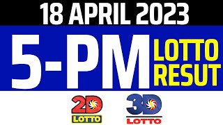 5PM PCSO LOTTO RESULTS TODAY  April 18, 2023  2D, 3D