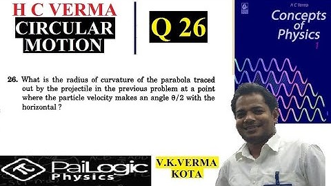 HC VERMA | CIRCULAR MOTION | chapter 7 | Q 26.What is the radius of curvature of the parabola traced