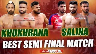 Semi Final Match Salina Vs Khukhrana || Salina (Moga) Kabaddi Tournament 13 April 2024 screenshot 5