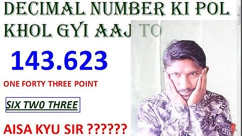 why we read the number which is after decimal one by one