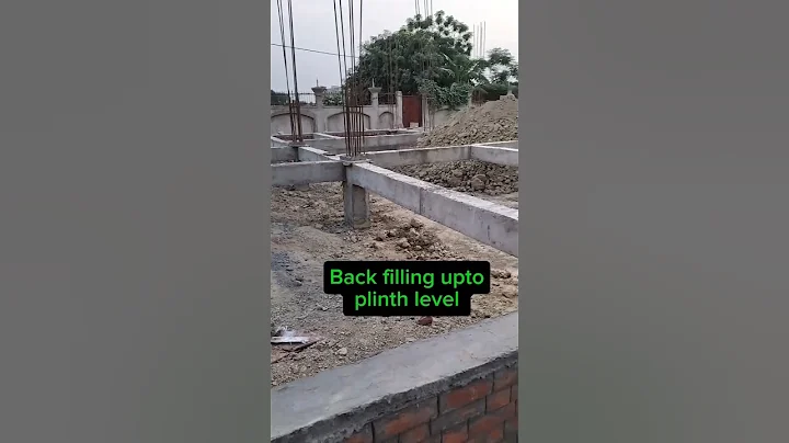 back filling upto plinth level.        #shorts #engineering #construction