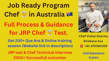 Job ready program for Chef 👨‍🍳 guidance #online training session #skillassessment Chef JRWA test