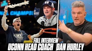 UConn Coach Dan Hurley Joins Pat McAfee On His Way To Back-To-Back National Championships