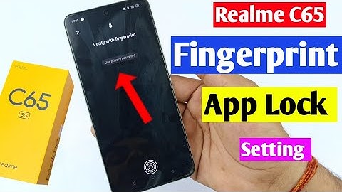 Realme C65 5g fingerprint app lock setting | Realme C65 5g me app me fingerprint lock kaise lagaen