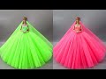 Disney Princess Doll Makeover ~ DIY Miniature Ideas for Barbie - Wig, Dress, Faceup, andMore! DIY