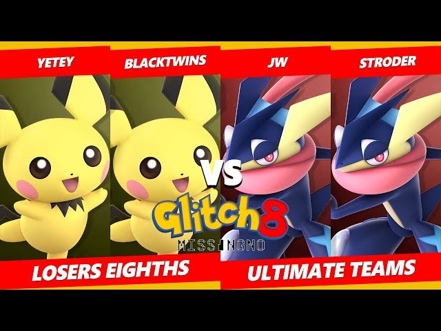 Glitch 8 SSBU - Jw & Stroder Vs. Yetey & Blacktwins - Smash Ultimate Tournament Losers Eighths