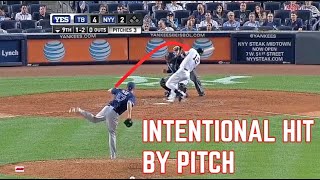 MLB - Intentional hit by pitch?