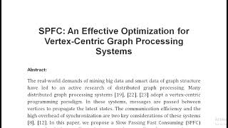 Details SPFC An Effective Optimization for Vertex Centric Graph Processing Systems News