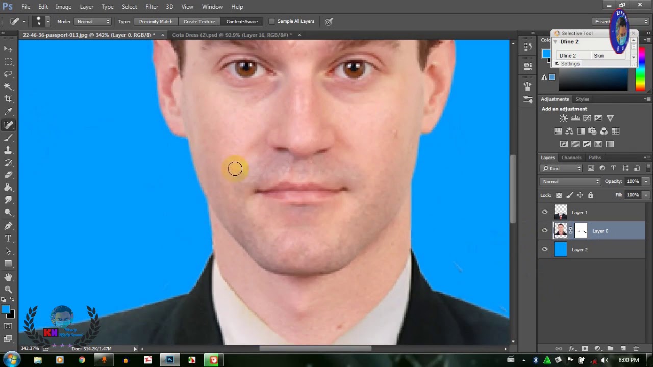 How to make passport photo in photoshop - YouTube