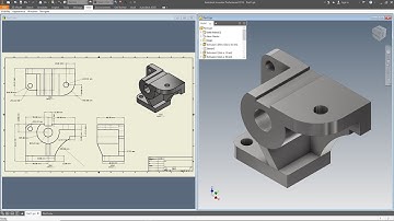 Basic Part Modelling Exercise_1 with Drawing Sheet ||  Autodesk Inventor Tutorial
